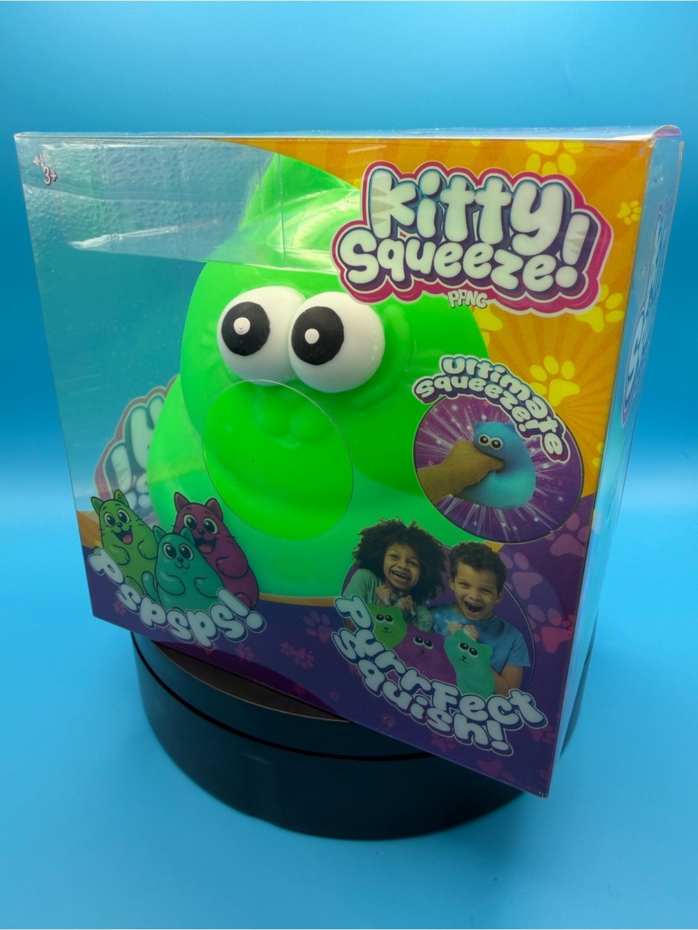 Squeeze Kitty Squeeze! Green Squeezable Plush Toy